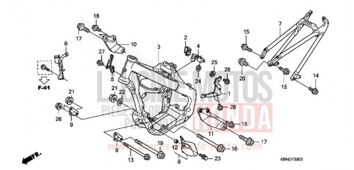 CARROSSERIE DE CHASSIS CRF250RB de 2011